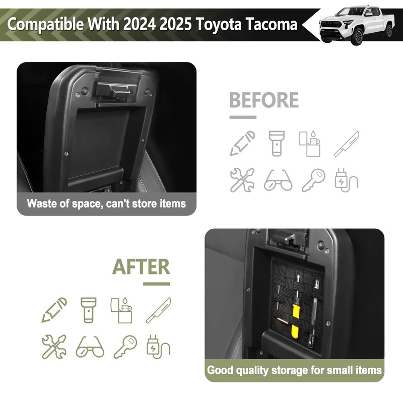 sukemichi Center Console Organizer MOLLE Panel for 2024 2025 Toyota