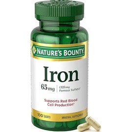 Nature's Bounty hierro, 65 mg(Sulfato de hierro, 325 mg), B000GG6F3E, 1, 1
