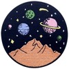 Mountains With Galaxy Outer Space Scene Patch Embroidered Applique Iron