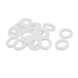 uxcell PTFE Flat Washers 12mm OD 8mm ID 2mm Thickness Sealing Gasket for Faucet Pipe Water Hose, White, Pack of 20
