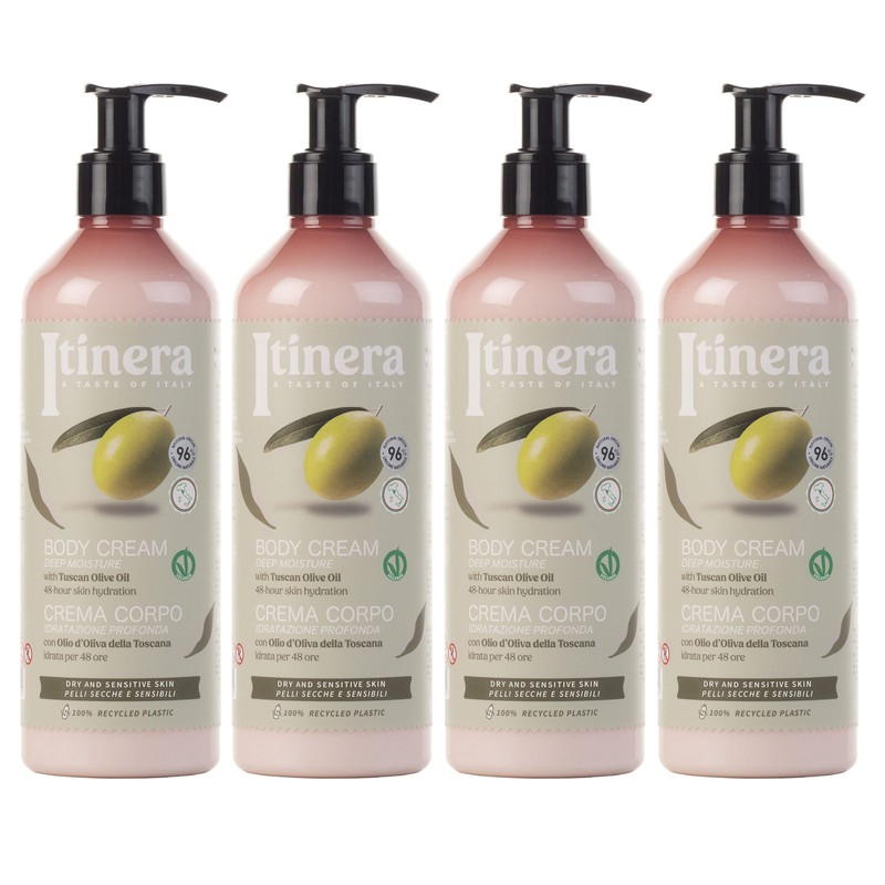 Itinera Moisturising Body Cream with Tuscan olive oil, 96% natural