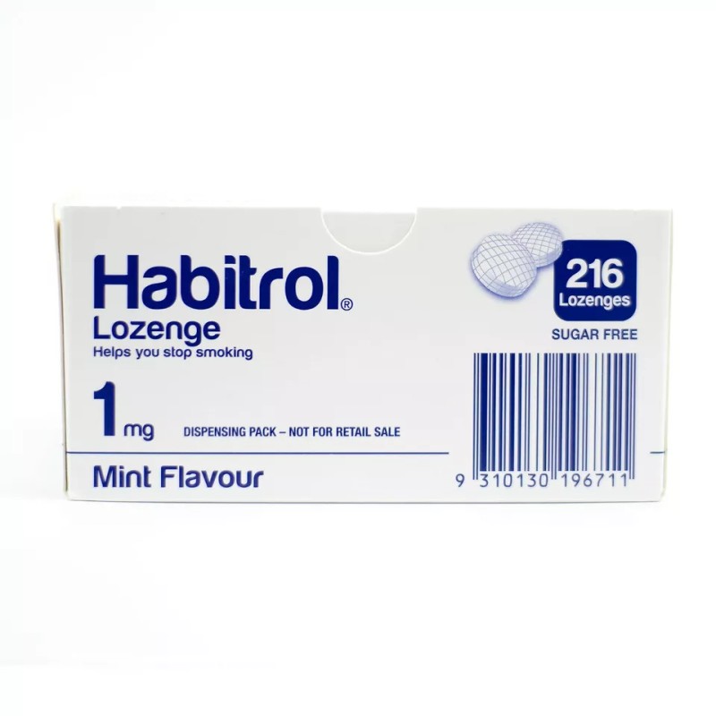 Habitrol Nicotine Lozenge 1mg Mint (216 Count, 1 Box) Fresh