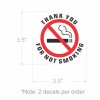 THANK YOU FOR NOT SMOKING stickers | white | outdoor
