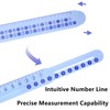 2 Pcs Math Slide Ruler for Mathematics, Math Scale Learn