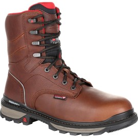 ROCKY Rams Horn Composite Toe Waterproof 800G Insulated Work Boot, Dark Brown, Size 10.5(W)