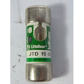 LITTELFUSE JTD-15-ID 15 AMP, 300 VDC, 600 VAC, Current LIMITING, Dual Element Design, for USE W/All General Purpose CIRUCITS, Fuse, TIME DELAY Type, W/Trip Indication, W/O Alarm Contact