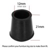 Zinkebol 10 PCS Black Round Rubber Chair Leg Caps Tips,