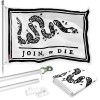 UD_G128 Combo Pack: Flag Pole 6 FT Silver Tangle Free