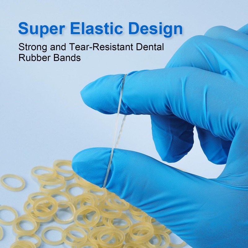 Keilend Orthodontic Rubber Bands, 500 Pcs Teeth Gap Bands with