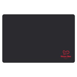 Large Black Heat Resistant Mat For Countertop, 23”x15”, Air Fryer Mat Counter Protector For Kitchen, Non Slip Silicone Kitchen Mat, Microwave Mat