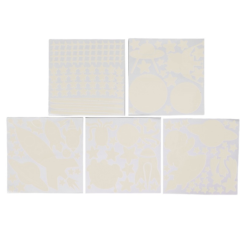 184pcs Glow in The Dark Stickers Space Ship Theme Self