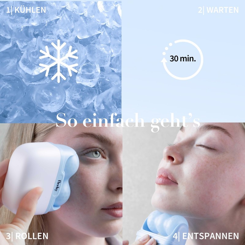FLEEKY Ice Roller Face - Ice Roller Against Bags &