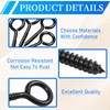 30PCS Eyelet Screws, 30mm Eyed Screw Hook Self Tapping Screws