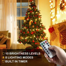 Globe String Lights 65.6 Ft. 200 LED 8 Modes with Remote,USB Fairy String Lights Plug in,Waterproof LED String Lights for Indoor Outdoor Bedroom Party Wedding Garden Christmas Tree Decor,Warm White