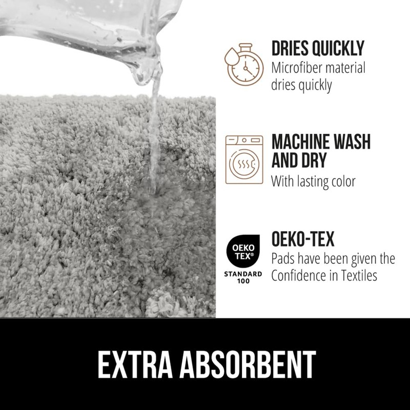 GORILLA GRIP Bathroom Rugs, 30x20, Ultra Soft Absorbent Mat, Thick