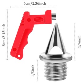 Vitalux Track & Field Spike Pins 16 Pcs Steel Short Distance Splint Competition Truck All Weather Shoe Replacement Mounting Handle with Case for Club Running Tracks Beginners