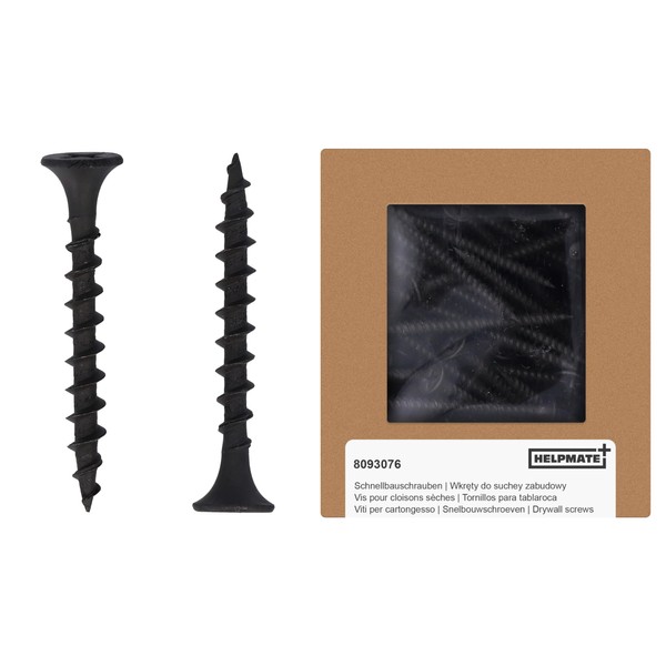 HELPMATE - Rigips Schrauben Trompetenkopf 3,9x35 phosphatiert - Universal-Trockenbauschrauben Kohlenstoffstahl