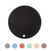 Waterproof Round Rubber Placemats, Heat Resistant and Wipeable PU Table