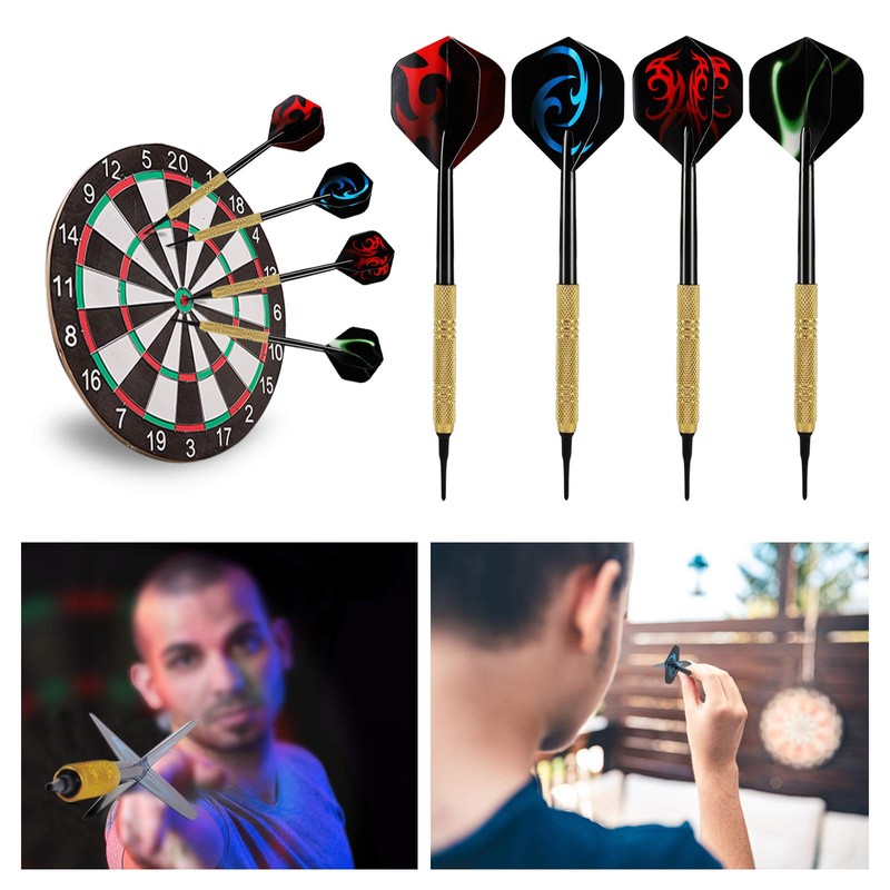 Accmor 12 Pcs Darts Plastic Tip, Soft Tip Darts Set,