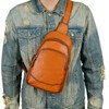 NICE SELECTION Men's Shoulder Bag, Cross-Body Bag, Genuine Leather, Cross-Body