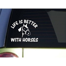 Life is Better with a HorseJ140 6x6 inch Horse Decal