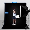 Hemmotop Black Darkening Backdrop Photography 150x200cm Zoom Virtual Background Laser