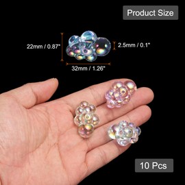 CoCud Bubble Clusters for Miniature Dollhouse Bathtub, 1:16 Scale Acrylic Mixed Color Bubbles - (Applications: for DIY Craft, Fairy Beach Decor), 10-Piece