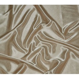 Satin Crepe Solid Fabric 60" Wide Sold by The Yard (Champagne)