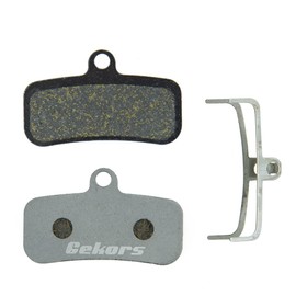 Gekors Lightweight Semi-Metallic Bicycle Disc Brake Pads with Aluminum Back for Shimano Saint M810/Zee M640, 1 Pair with a Spring