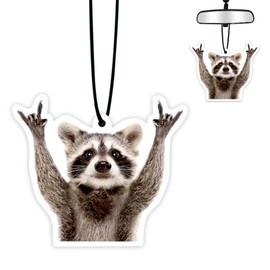 1PCS Car Air Fresheners,Raccoon Rock Hanging Car Air Fresheners Cute Mirror Freshener Mirror Scented Hanging Accessories,Automobile Decor Interior Home,Raccoon Rock Gifts for Men Woman Friends
