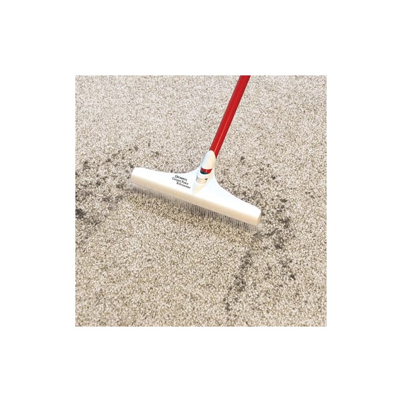 ROBERTS 12" Carpet Rake and Groomer with 51" Handle