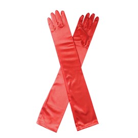 Samcos Gloves, Long Gloves, 1 Set, Glossy, Satin Gloves, Accessories, Clothing Accessories, Costume, Women's, Dress, Receptions, Shows, Weddings, Dance Parties, Cosplay, Weddings, Parties, Dance