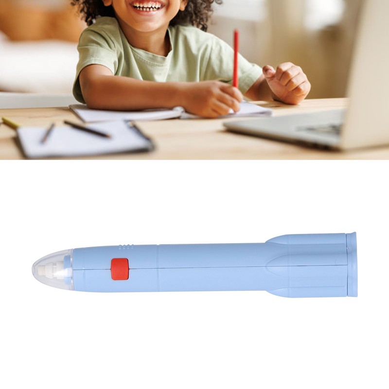 Electric Eraser Low Noise Rechargeable 2 Replaceable Refills 2.7x16cm ABS