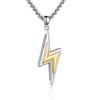 HUKKUN Lightning Bolt Necklace 925 Sterling Silver Lightning Bolt Necklace