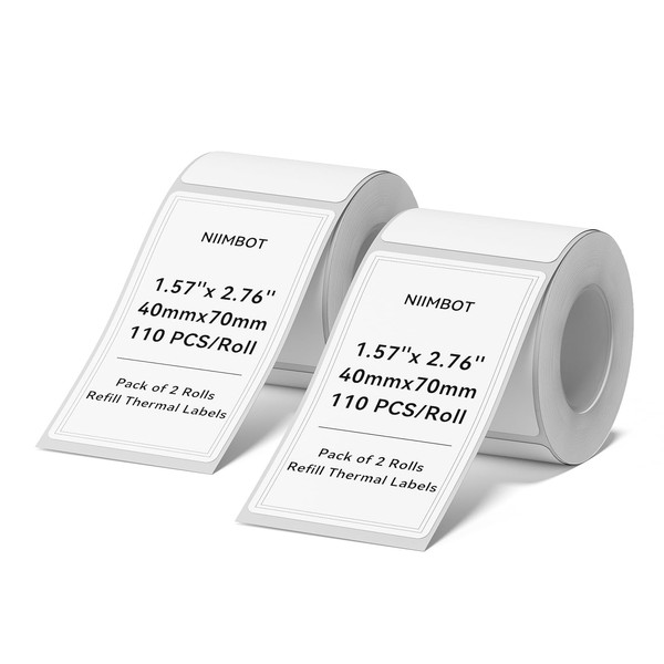 NIIMBOT 2 Rolls Labels for B1 B21 B3S K3, 1.57''