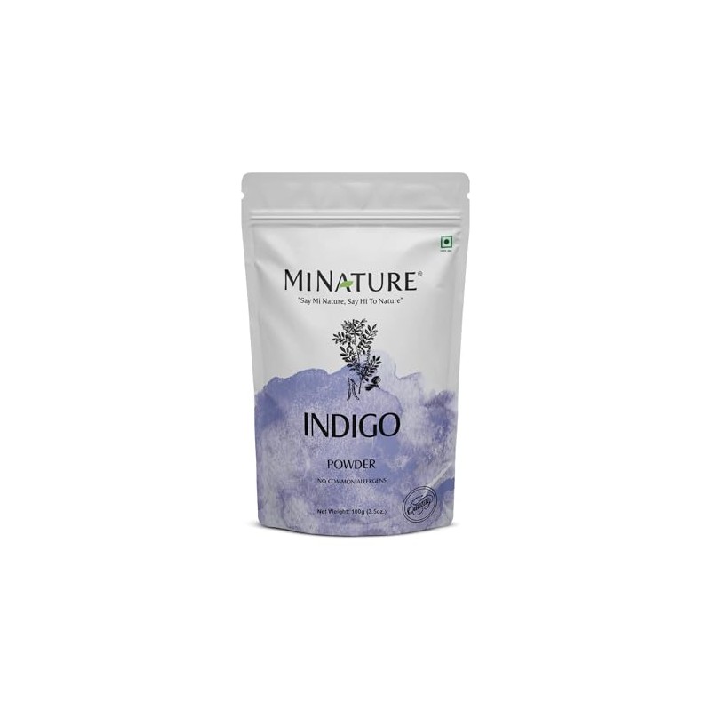 mi nature Indigo Powder -INDIGOFERA TINCTORIA,(100% NATURAL, ORGANICALLY GROWN) 1/2