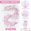 MDSTBN Pink Eucalyptus Garland with Lights, 6FT Spring Garland Faux