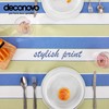 Deconovo Water Resistant Striped Tablecloth Wipeable Rectangular Table Cover Decorative