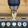 Bestwork Four Spiral Flute Step Drill Bit Set, 5PCS 1/8"-1-3/8"