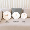 mooas Flatwood Wall Clock (Wood Mini), 9.8" Silent Non-Ticking Sweep