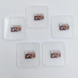 Cloudisk Pack of 5 Parrot-Prime Micro SD Card 64GB Flash Memory Card Micro SDXC C10 A2 U3 with SD Adapter, Card Reader (64GB)