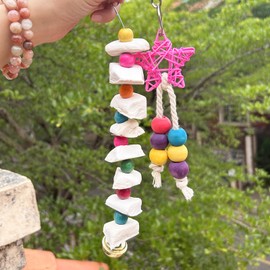 Rebecca online Bird Cage Accessories Set with Cuttlebone, Beak Grinding Stone for Parakeets, Budgies, Cockatiels, Lovebirds