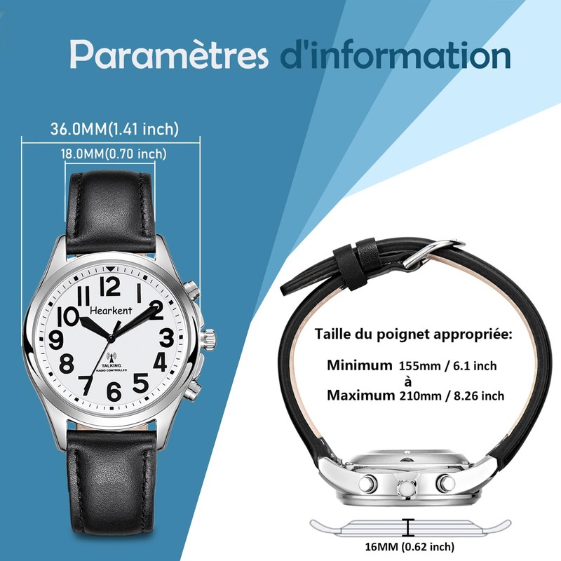 Hearkent Orologio parlante da donna con numeri giganti, facile da