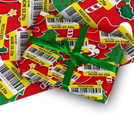 Funny Christmas Wrapping Paper and Tag set |Joke Gift Paper| Reduced Sticker