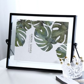 Black Photo Frame Decor with Plexiglas Desk Pictures Display 5x7 to 6x8 desktop Picture Frames,Vintage Style,for Photos, artwork, & More,Tabletop Display