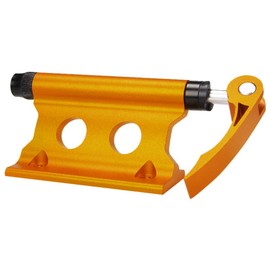 Bike Block Fork Mount w/Quick-Release Lever, Aluminum Alloy Bicycle Front Fork Fixed Clip Luggage Rack for Truck Bed/Trailer/Van, Vertical or Horizontal Mounted (Yellow)