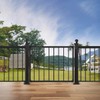 ZERTNROW Outdoor Deck Gate, Adjustable Steel Metal Gate for Patio