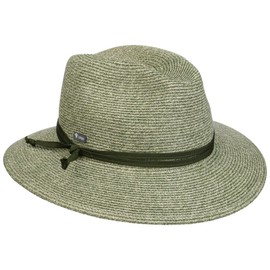 Lipodo Dimena Traveller Raffiahut Strohhut Raffiastrohhut Sonnenhut Sommerhut Strandhut Gartenhut Damen/Herren - Made in Italy mit Ripsband Frühling-Sommer Sommer - M (56-57 cm) grün