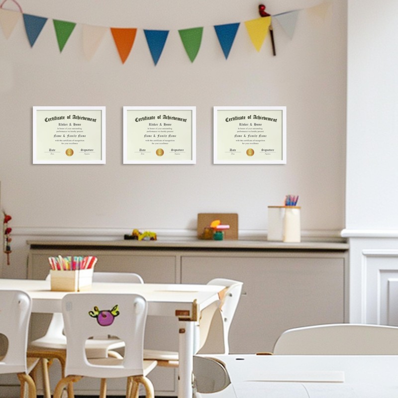 ELSKER&HOME 8.5x11 Picture Frame-Certificate Document Frame 6Pack,White Award frame with