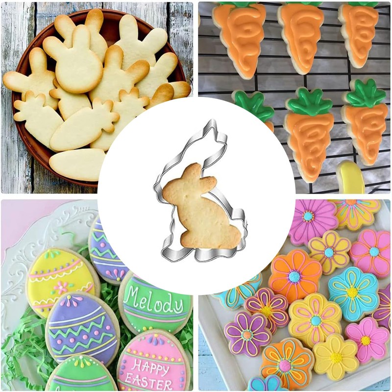 Easter cookie cutters, set of 12, stainless steel cookie cutters,